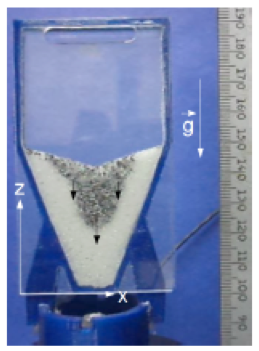 vibrated hopper with 2 particle size